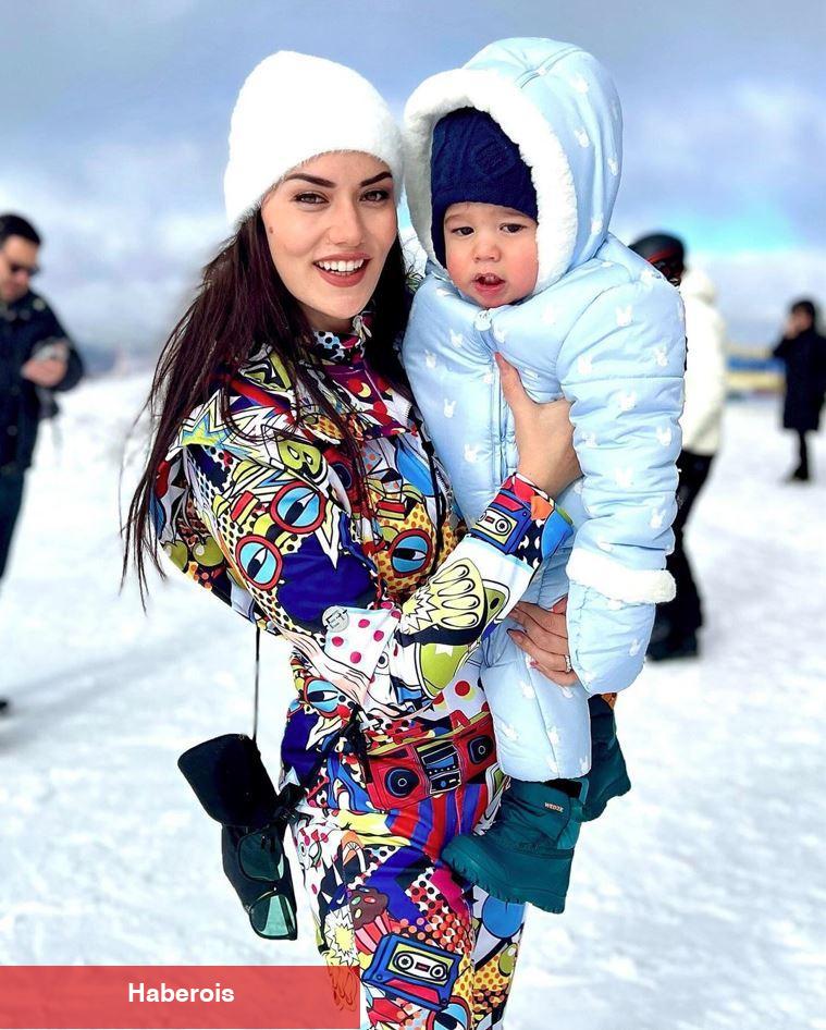 Fahriye Evcen 13 aylık oğlu Kerem ile çekilmiş pozunu paylaştı! Bakın kime benzetildi