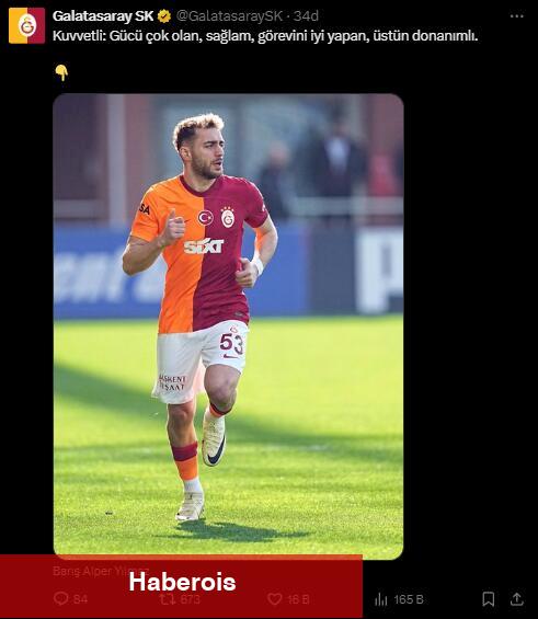 Galatasaray'dan Barış Alper paylaşımı!