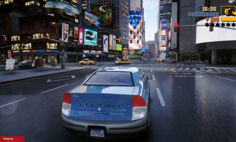 GTA 3 Unreal Engine 5'e Taşındı: İmajlar Dikkat Cazip