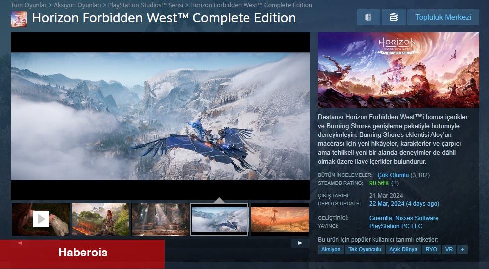Horizon Forbidden West'in PC Sürümü Oyuncular Tarafından Sevildi - Haberois Horizon Forbidden West'in PC Sürümü Oyuncular Tarafından Sevildi