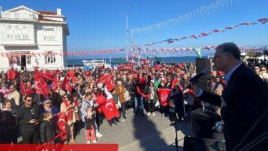 Mudanya'da Dalgıç'tan nokta mitingleri
