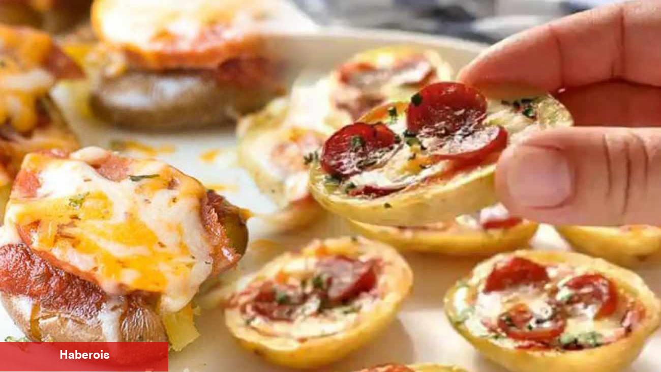Patates pizza nasıl yapılır? Minik patates pizza tarifi!