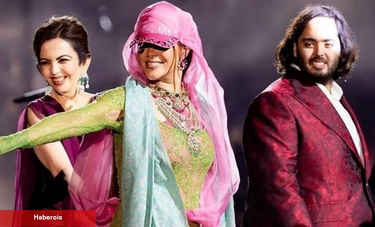 Rihanna, Hintli Milyarderin düğün partisinde sahne aldı! Ünlüler akın etti