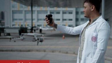 Sağlık çalışanlara dronelerle kahve ikramı