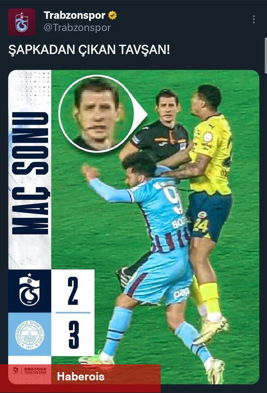 Trabzonspor'dan maç sonu reaksiyon