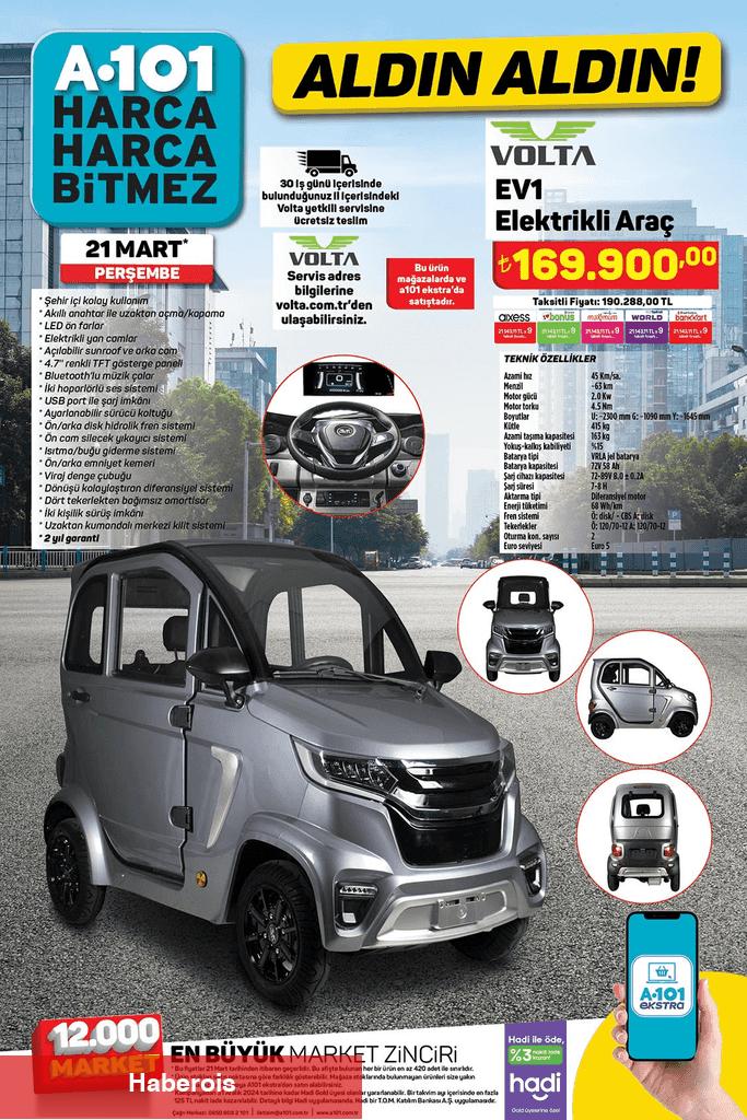 Yok artık; A101 artık de uygun fiyata elektrikli araba satacak