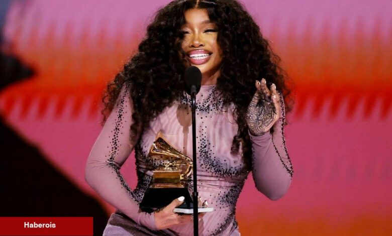 4 kere Grammy Mükafatı alan ABD'li müzikçi SZA sahnede Filistin'e özgürlük sloganı attı! - Haberois 4 kere Grammy Mükafatı alan ABD'li müzikçi SZA sahnede Filistin'e özgürlük sloganı attı!