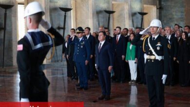 Başkan Ahmet Aras Ata’nın huzurunda