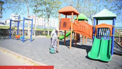 Çayırova’daki parklarda temizlik çalışmaları sürüyor