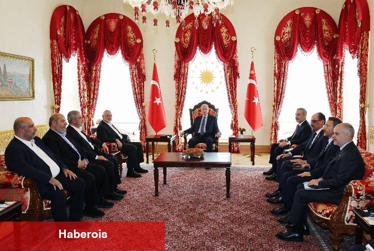 Cumhurbaşkanı Erdoğan Haniye'yi kabul etti