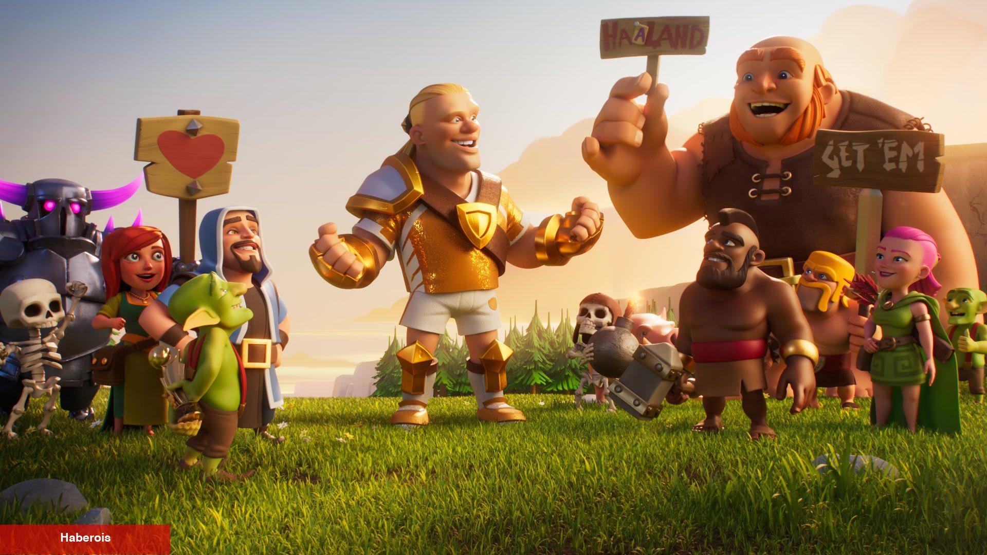 Erling Haaland, Clash of Clans'a Katılan Birinci Gerçek Kişi Olacak