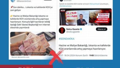 İletişim: Yiyecek ve içecekte KDV artışı yok!