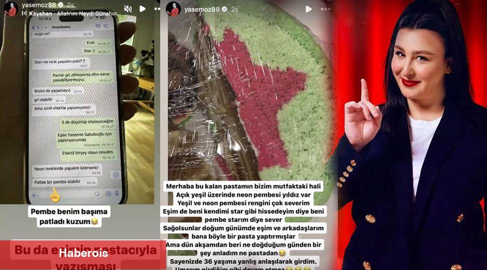 Komedyen Yasemin Sakalloğlu'nun doğum günü pastası tenkitlerin odağı oldu!