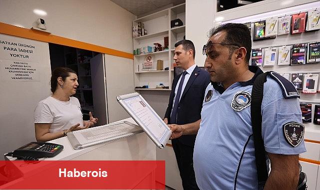 Konak zabıtasından ruhsat ve kaldırım işgaline sıkı denetim