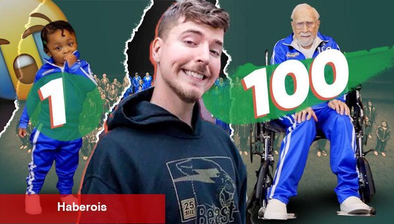 MrBeast’in Yeni Görüntüsünde 1-100 Yaş Aralığındaki 100 Kişi, Büyük Ödül İçin Yarıştı