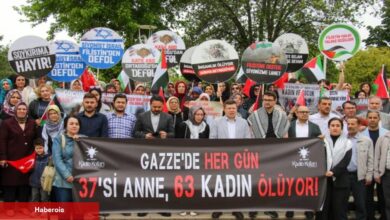 AK Parti bayan kolları Filistinli anneler için toplandı! "Anne katili İsrail"