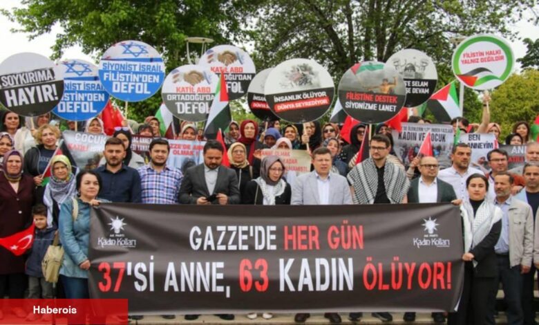 AK Parti bayan kolları Filistinli anneler için toplandı! "Anne katili İsrail" - Haberois AK Parti bayan kolları Filistinli anneler için toplandı! "Anne katili İsrail"