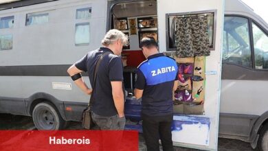 Bayraklı'da karavan işgaline zabıta engeli