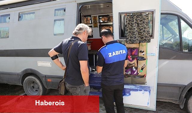 Bayraklı'da karavan işgaline zabıta engeli