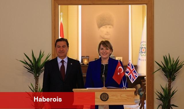 Birleşik Krallık Ankara Büyükelçisi Jill Morris Muğla Büyükşehir Belediye Başkanı Ahmet Aras'ı ziyaret etti - Haberois Birleşik Krallık Ankara Büyükelçisi Jill Morris Muğla Büyükşehir Belediye Başkanı Ahmet Aras'ı ziyaret etti