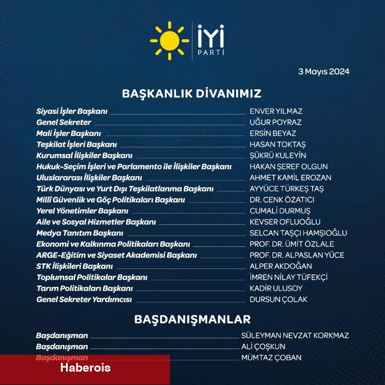 Dervişoğlu'nun divanı belli oldu