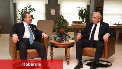 Devlet eski Bakanı Cavit Çağlar Nilüfer Belediye Başkanı Şadi Özdemir'i ziyaret etti