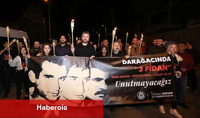 Devrimci gençlik önderleri Deniz Gezmiş, Hüseyin İnan ve Yusuf Aslan, idamlarının 52. yılında Buca'da anıldı - Haberois Devrimci gençlik önderleri Deniz Gezmiş, Hüseyin İnan ve Yusuf Aslan, idamlarının 52. yılında Buca'da anıldı