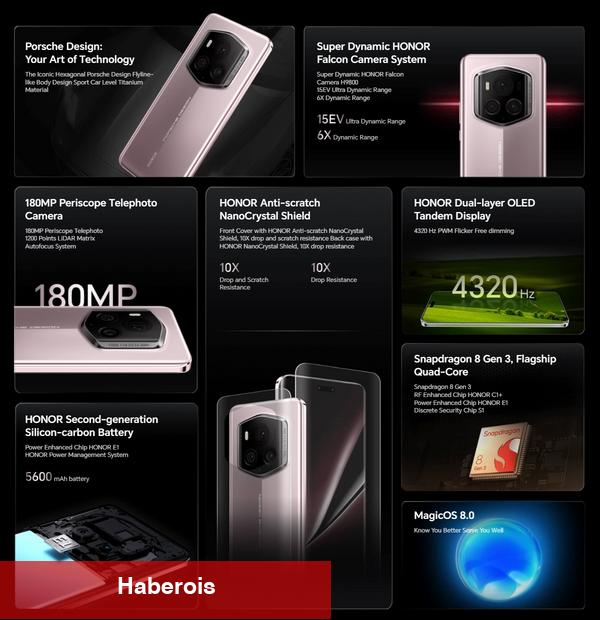 Honor Magic6 RSR Porsche tasarımı sizi de mest edecek!