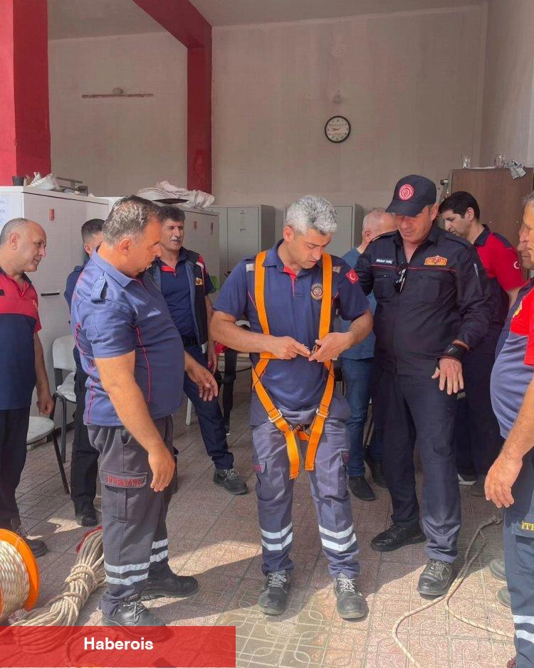 Mardin'de uygulamalı itfaiye eğitimi verildi