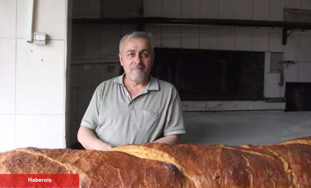 Sivas'ta bir fırıncı 8 saatte devasa ekmek üretti!