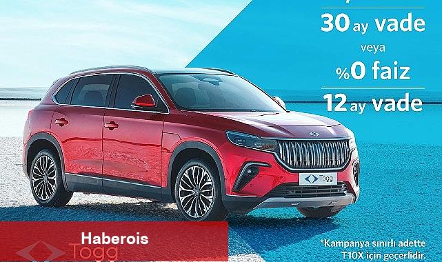Togg'un avantajlı kredi fırsatları şimdi T10X'in tüm versiyonlarında geçerli