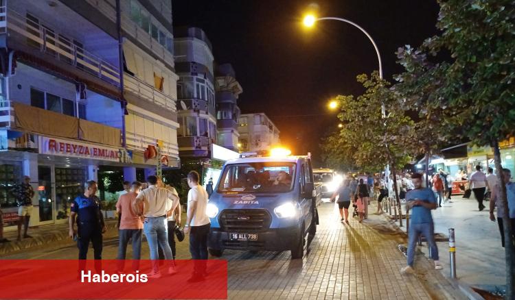 Bursa'da sahile akşam denetimi