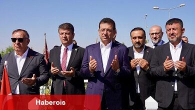 İBB Başkanı Ekrem İmamoğlu, TBB Encümen Toplantısı'na başkanlık etmek üzere, 6 Şubat 2023 depremlerinde büyük yıkıma uğrayan Adıyaman'a geldi