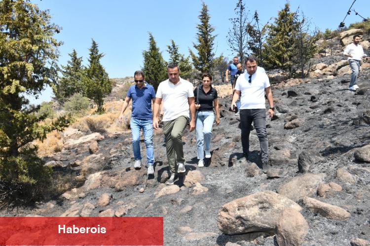 İzmir Çiğli'de Başkan Yıldız yangın bölgesinde
