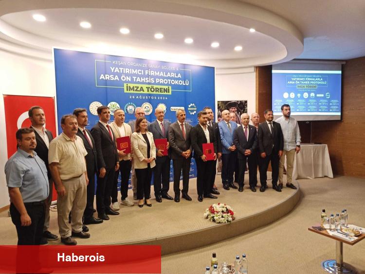 Keşan OSB’de 3 firma ile ön tahsis prtokol imzalandı