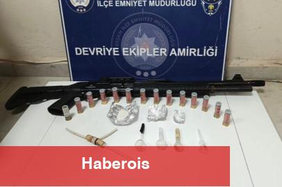 Keşan'da silaha ve uyuşturucuya el konuldu