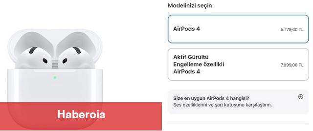 AirPods 4 Türkiye fiyatı muhakkak oldu
