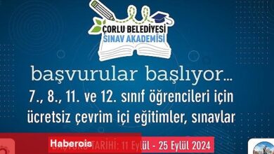 Çorlu Belediyesi Sınav Akademisi Başvuruları Başladı