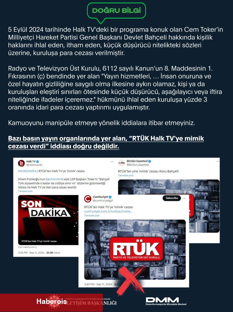İletişim'den 'mimik' iddiasına açıklık
