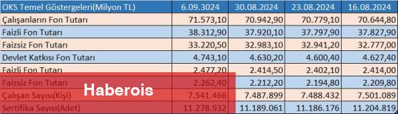 Otomatik Katılım Sistemi'nde çalışanların fon tutarı 71,57 milyar TL oldu