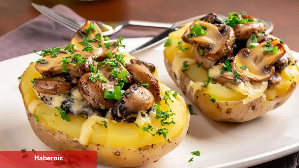 Patates ve mantarın güzel birleşimi: Patates yatağında mantar