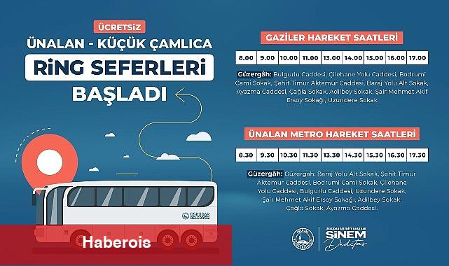 Üsküdar Belediyesi, Ünalan ve Küçük Çamlıca mahalleleri arasında ulaşım kolaylığı sağlamak amacıyla yeni bir ring hattında seferleri başlattı - Haberois Üsküdar Belediyesi, Ünalan ve Küçük Çamlıca mahalleleri arasında ulaşım kolaylığı sağlamak amacıyla yeni bir ring hattında seferleri başlattı