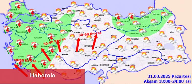 Bayramın ikinci gününe ilişkin meteorolojik rapor