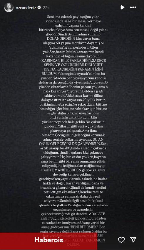 Özcan Deniz'den ağabeyiyle ilgili şoke eden iddia! Toplumsal medyadan tek tek açıkladı