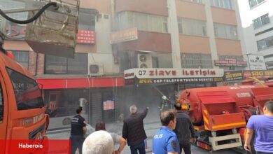 Antalya Kumluca’da iş hanında yangın paniği!
