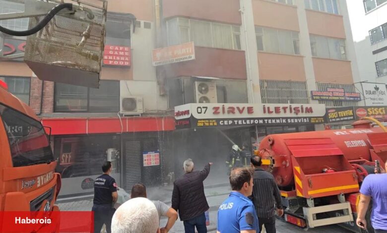 Antalya Kumluca’da iş hanında yangın paniği!