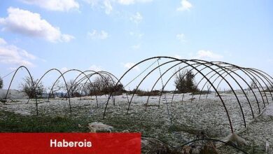 Büyükşehir takımları dolu yağışında mağdur olan çiftçinin yanında