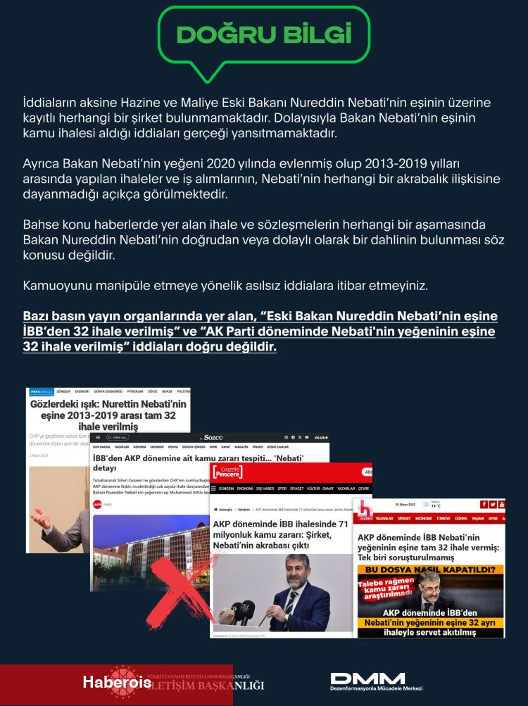 Eski Bakan'ın eşinin kamu ihalesi aldığı iddialarına yanıt