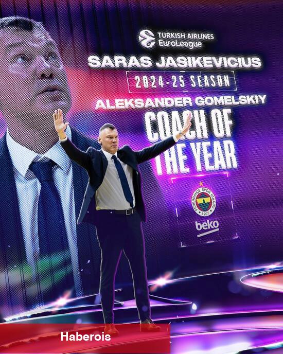 EuroLeague'de yılın koçu Sarunas Jasikevicius