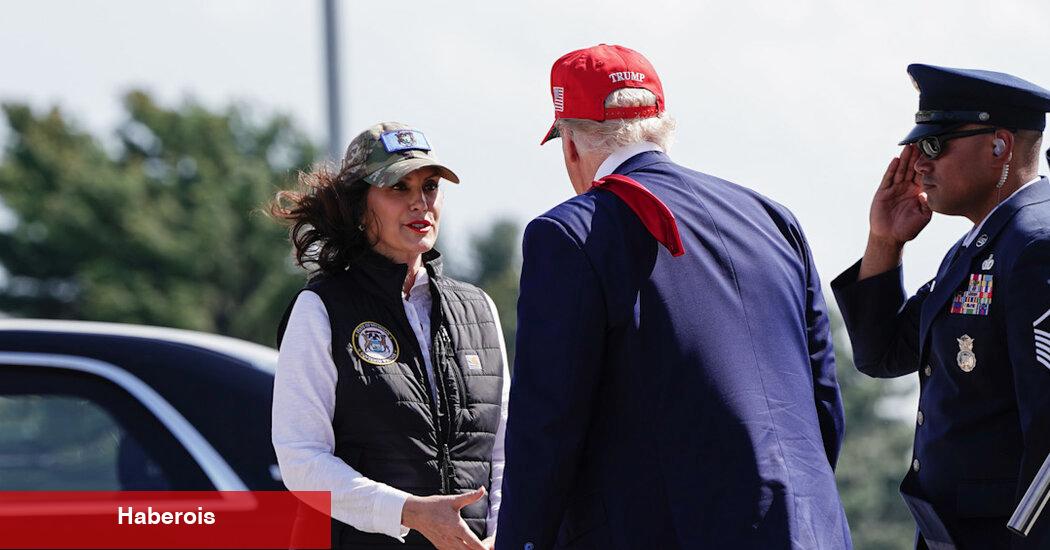 Garip bir fotoğraftan sonra Whitmer, Michigan için Trump'tan bir galibiyete sahiptir.